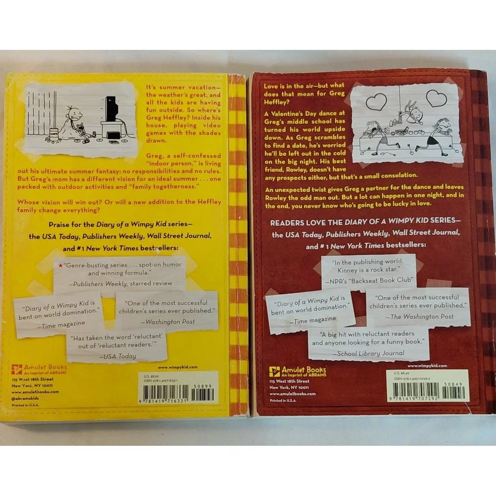 Diary of a Wimpy Kid Lot of 9 Hardcover Books Jeff Kinney Dog Days Rodrick Rules